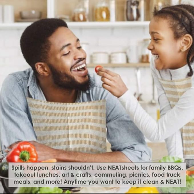 Disposable Bibs for Adults, Kids & Elderly Senior | Adhesive Tab Napkins for Eating, Personal Use, Home Care, Business | Spill Absorbent, Stain Liquid Repellent | Cinnamon Stick, 400 Count