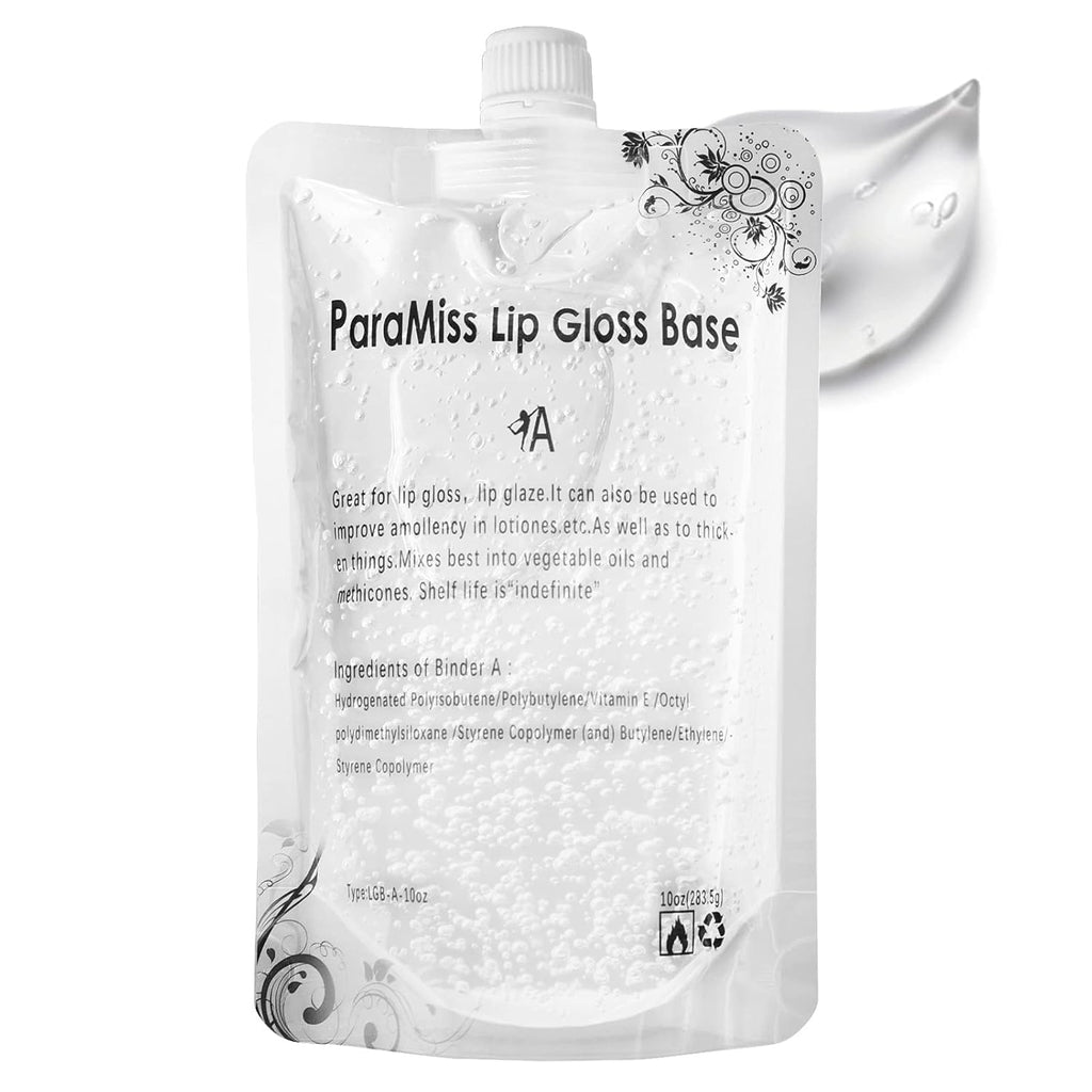 Clear Lip Gloss Base 10 Ounce (350 ML) Non-Stick Moisturizing Versagel Lip Gloss Base DIY Handmade Lip Balms Lip Plumper Making Organic Lip Gloss Supplies