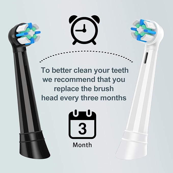 6 PCS IO Replacement Heads Compatible with Oral b IO 2/3/4/5/6/7/8/9/10 Series Electric Toothbrush, Brush Heads Refills Compatible with Oral B IO (Black)