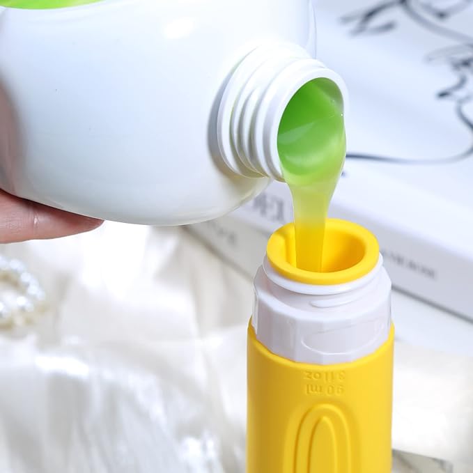 Travel Bottles for Toiletries, Tsa Approved 3oz Travel Size Containers BPA Free Leak Proof Refillable Liquid Silicone Squeezable Travel Accessories for Shampoo Conditioner Lotion (4 Pack)