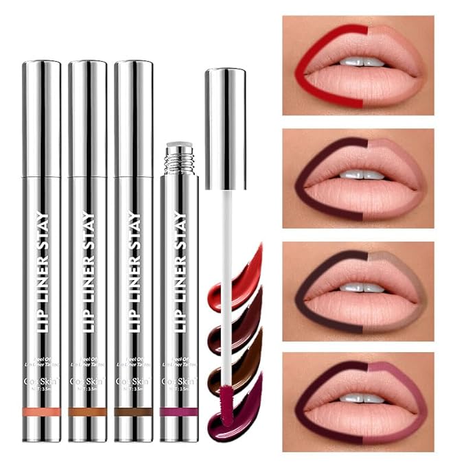 Peel Off Lip Liner & Tint – Mauve Nude Long Lasting Waterproof Velvet Matte Lip Stain, Smudge-Proof Transfer-Resistant Lip Glaze, 02 MUAH-ve 3.5ml (Deep Plum)