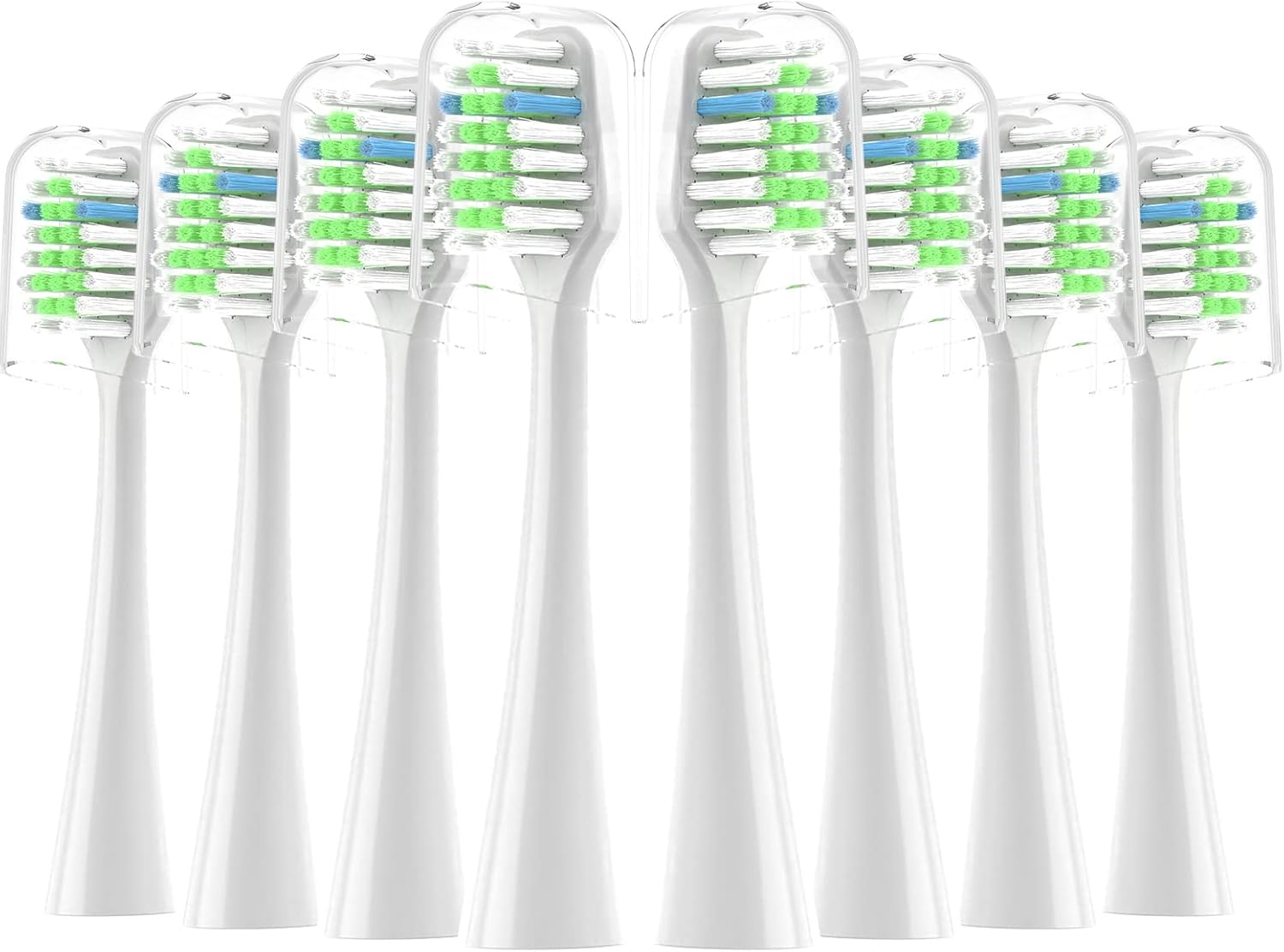 Replacement Toothbrush Heads Fits for Waterpik Complete Care 9.0 (CC-01), Care 5.0 (WP-862) Sonic Electric Tooth Brush Refill(8-pc), Pisonicleara
