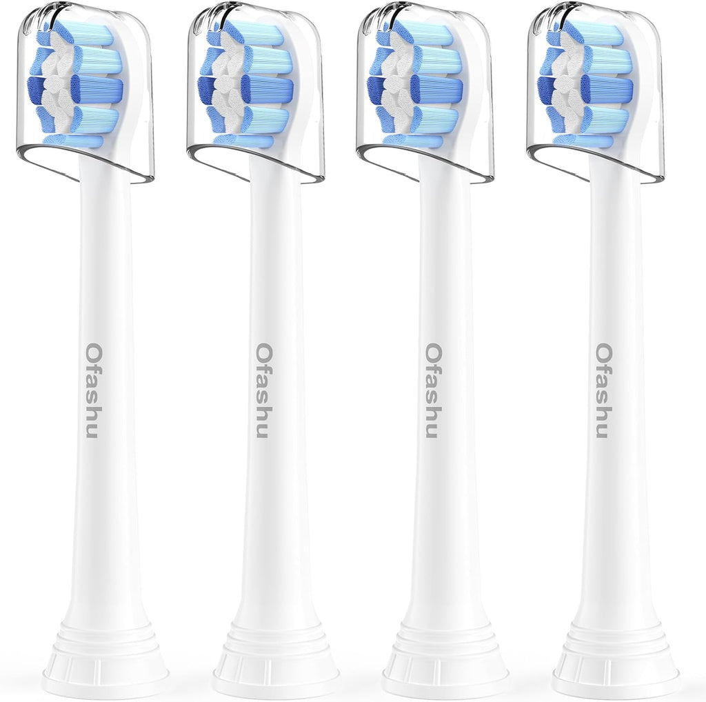 Compact Replacement Toothbrush Heads Compatible for Philips Sonicare C1 C2 G2 HX6024 Better Gum Health, Smaller Heads for Hard-to-Reach Areas, White, 4 Packs Sonic Electric Brush Head