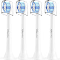 Compact Replacement Toothbrush Heads Compatible for Philips Sonicare C1 C2 G2 HX6024 Better Gum Health, Smaller Heads for Hard-to-Reach Areas, White, 4 Packs Sonic Electric Brush Head