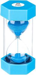 20 Second Sand Timer Hourglass, SuLiao Unbreakable Blue Sandglass 20 Sec, Small Sand Clock 20 Second, Plastic Hour Glass Timer for Kids, Games, Classroom, Kitchen, Decor