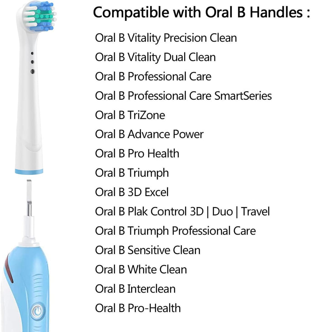 Replacement Brush Heads for Oral B Compatible Electric Toothbrush Heads, Including 4 Precision, 4 Floss, 4 Cross and 4 Whitening - 16 Variety Pack