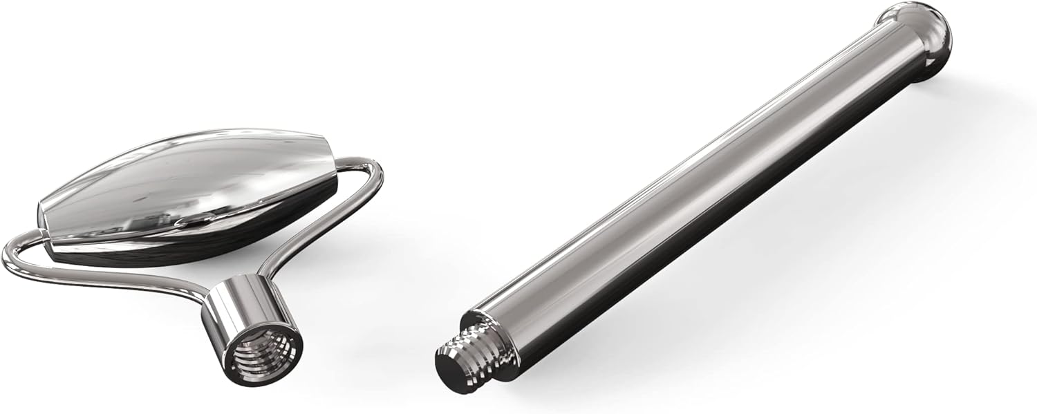 Stainless Steel Ice Roller & Rose Quartz Facial Set | Luxury Skin Care Tools for Lymphatic Drainage, Product Absorption, Skin Tightening, & Relaxation