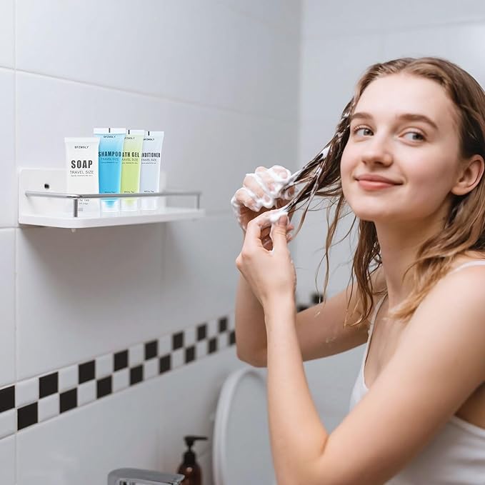 50 Pack Bulk Travel Size Body Wash, 1oz Tubes, White Tea Scent, Mini Shower Gel for Hotel Guests, TSA Approved Toiletries, Individually Sealed for Airbnb, Vacation Rentals