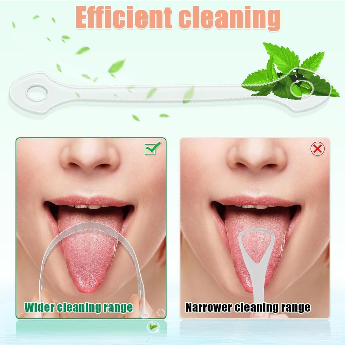 10 Count Disposable Tongue Scraper, Tongue Cleaner for Adults and Kids, Ergonomic plastic tongue scraper,Tongue Scrubber for Oral Care,Reduce Bad Breath,Promote Fresh Breath