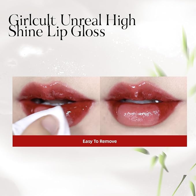 GIRLCULT Glass Shine Lip Gloss – Non-Sticky Hydrating Lip Stain with High-Shine Glossy Finish, Long-Lasting Lightweight Formula, Moisturizing & Comfortable Wear for Plump Lips (J74)