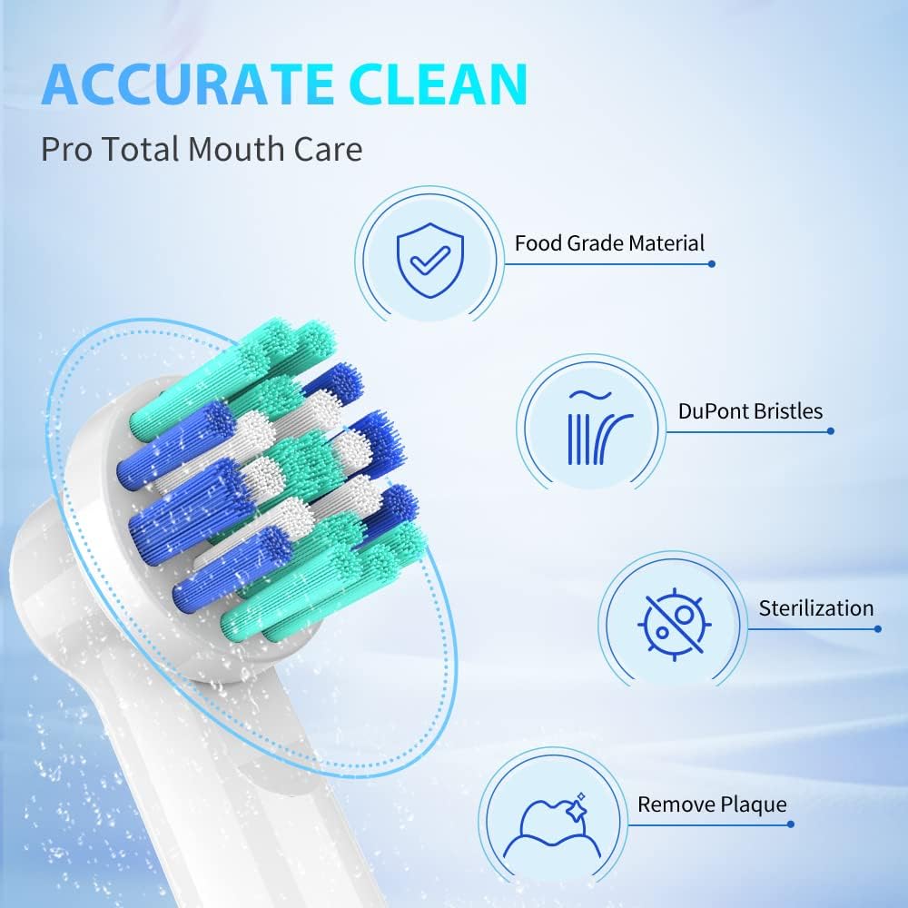Replacement Toothbrush Heads for Oral B Braun(Individually Packaged),16 Pack Professional Electric Toothbrush Heads Compatible with Oral B 7000/Pro 1000/9600/ 5000/3000/8000 (16 Count)