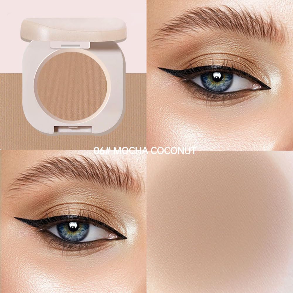 Pearlescent mini Eyeshadow Highly Pigmented Blend Matte & Shimmer EyeShadow,Cream Moisturizing Waterproof&Long Lasting Eye Makeup Natural Luminous Makeup Look (B06, 1 Count (Pack of 1))