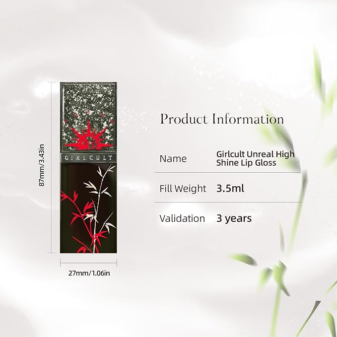 GIRLCULT Glass Shine Lip Gloss – Non-Sticky Hydrating Lip Stain with High-Shine Glossy Finish, Long-Lasting Lightweight Formula, Moisturizing & Comfortable Wear for Plump Lips (J73)