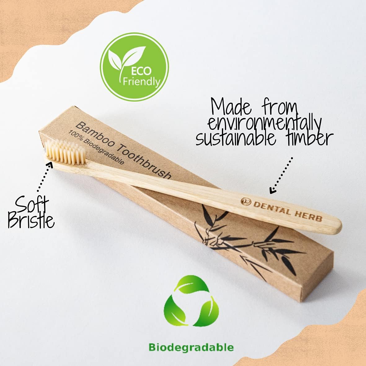 Tonic Traveler Mouthwash Minis (12 Pack) + Bamboo Toothbrush – Natural Alcohol-Free Mouthwash for Gum Health & Bad Breath – Dental Herb Company