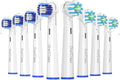 Replacement Toothbrush Heads Compatible with Oral B Braun, Medium Soft Precision Electric Brush Head Refills Fit for Oralb Pro 1000/7000/9600/500/3000/5000/6000/8000 etc, 8 Pack with Covers