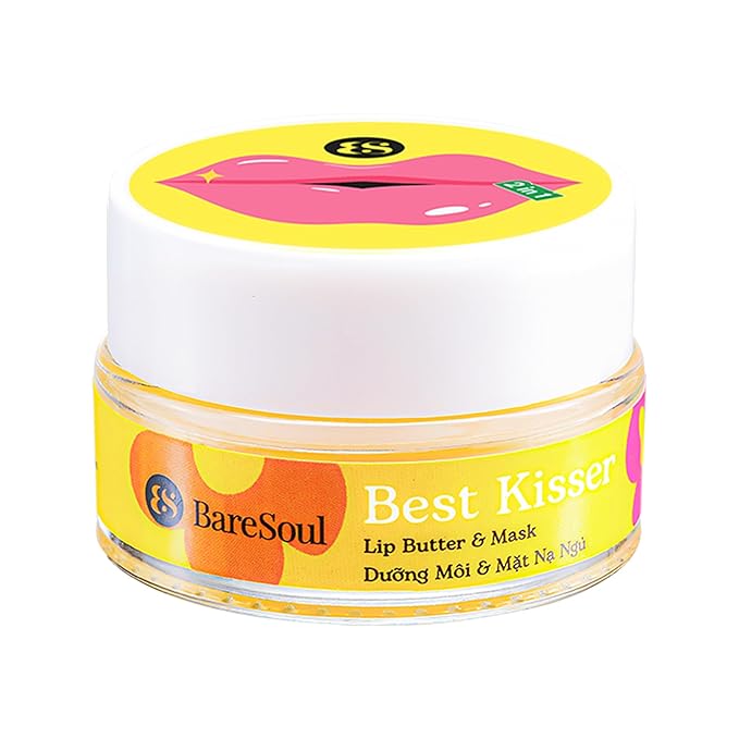 Best Kisser Lip Butter & Mask 0.35 OZ | 10g - 2-in-1 Lip Butter Mask for Deep Hydration, Soft and Smooth Lips - Effective Lip Treatment for Dry Cracked Lips & Night Lip Balm