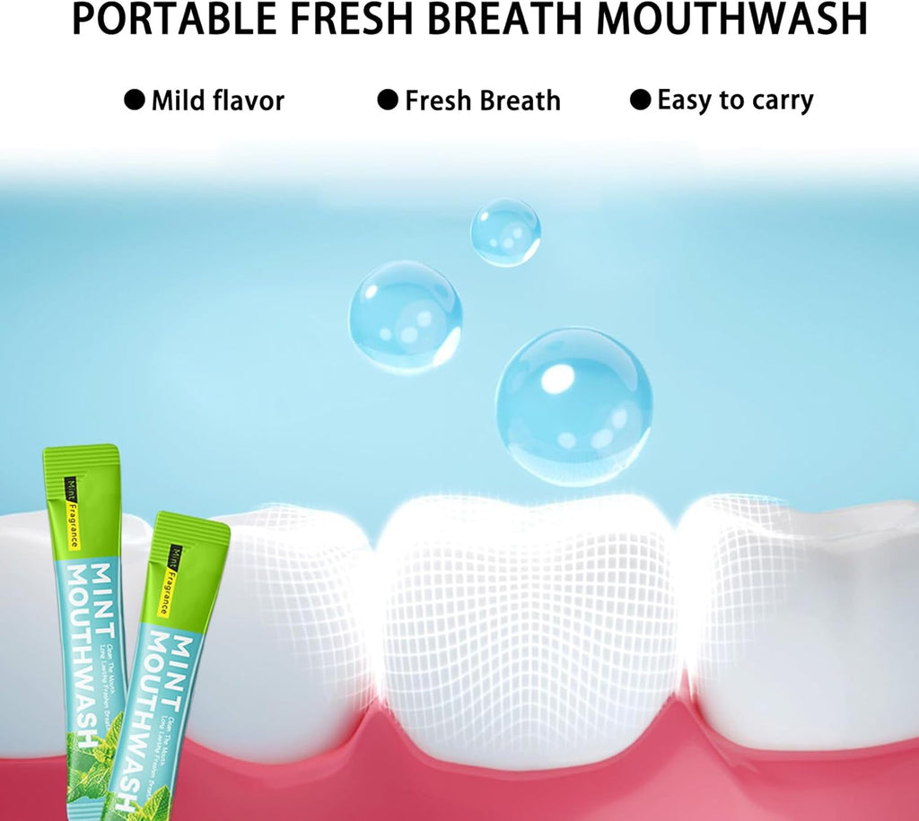 60PCS Travel Size Mouthwash,Portable Mini Mouthwash,Long-Lasting Freshness Travel Mouth Wash for Oral Care A6