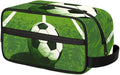 Green Grass Field Soccer Boys Travel Toiletry Bag Waterproof Wash Bag Shower Shaving Bag Cosmetic Organizer Makeup Bag Portable Toiletries Accessories for Women Men Sport Ball