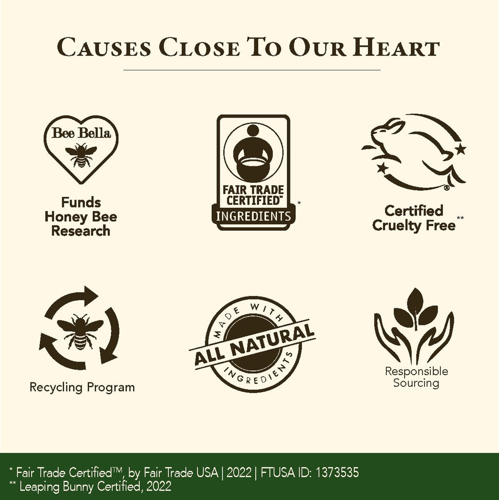 Bee Bella Lip Balm Variety 5 Pack Gift Set, Cherry, Pomegranate Mango, Vanilla Bean, Peppermint, & Lavender Vanilla, Gift, Organic Beeswax with Vitamin E, Handmade in USA