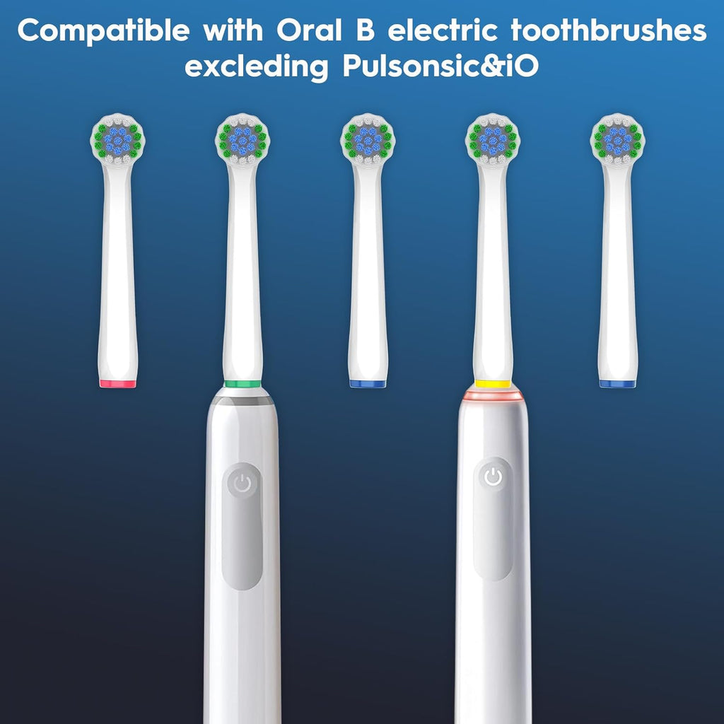 Replacement Heads Compatible with Oral B for Deep Cleaning and Gum Protection, 8 Pcs Precision Refill Brush Heads Compatible with Oral B Pro 1000, Genius X, Smart 1500 Series Electric Toothbrush