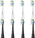 Replacement Toothbrush Heads Compatible with Philips Sonicare ProtectiveClean 4100 5100 5300 6100 Electric Toothbrushes, W Replacement Head for Sonicare, Black/White, 8 Count