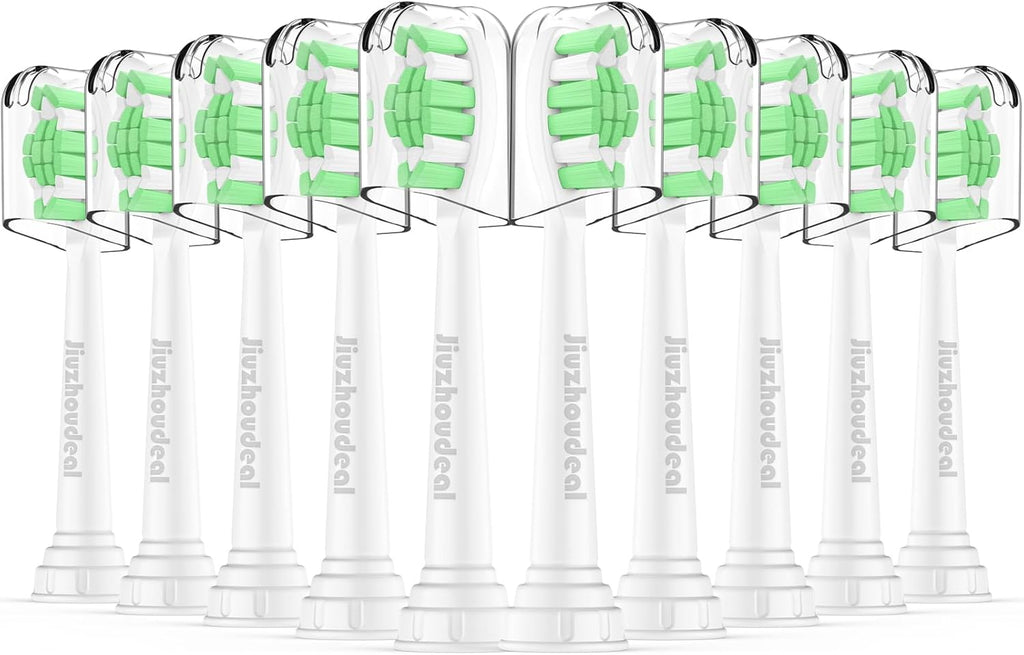 Replacement Heads for Philips Sonicare Toothbrush, Replacement Brush Heads Compatible with Phillips Sonicare Electric Toothbrush, 10-Pack, White