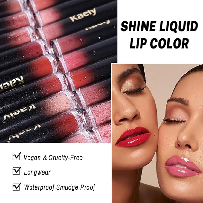 Kaely Longwear No-Budge Lipstick for Women, Highly Pigmented Liquid Lip Color Makeup, Non-Transfer Lip Gloss Stain Waterproof Smudge Proof 24 Hour, Instant Shine, Vegan & Cruelty-Free, 03 CAPTIVATED