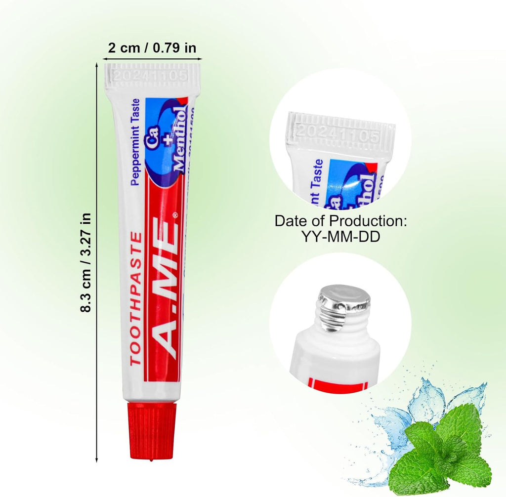 Travel Size Toothpaste Bulk, Disposable Small Portable Toothpaste, Travel Pocket Size for Vacation Hotel, Shelter/Homeless/Nursing Home/Charity Mini 0.35 oz (Pack of 30)