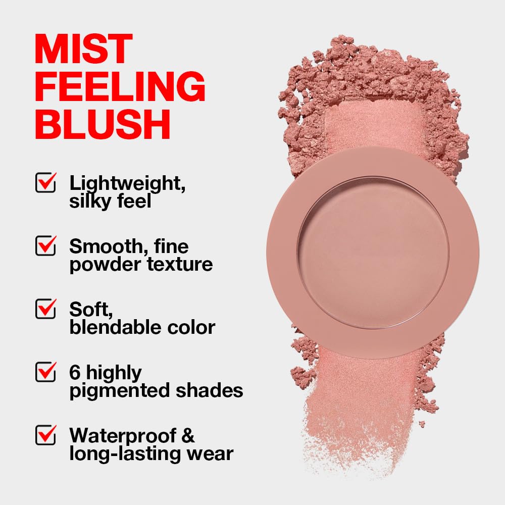 Single Warm Peach Orange Matte Powder Blush Palette Face Makeup, Blush for Looks Younger Cheeks, Monochrome Cream Blushes Lightweight Long Lasting, Blush for Women All Skin Tones Paleta de, 03
