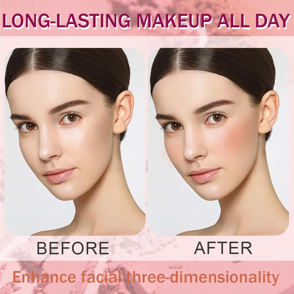 Matte Powder Blush for Cheeks – Long Lasting Natural Face Blusher Makeup, Lightweight Blendable Cheek Color for Women, Vegan & Cruelty-Free – #15 Nude Pink