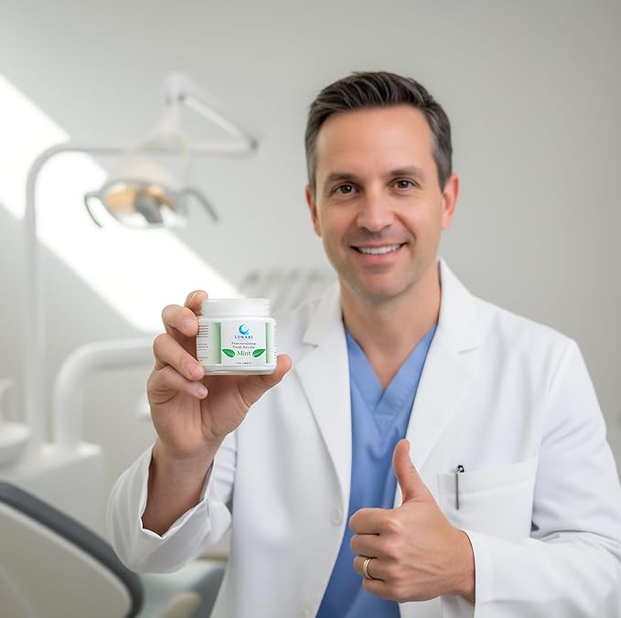 Remineralizing Mint Nano-Hydroxyapatite Tooth Powder for Sensitive Teeth – Natural Fluoride-Free Whitening Toothpaste with Bentonite Clay, Calcium Carbonate & Essential Oils, Vegan, Made in USA