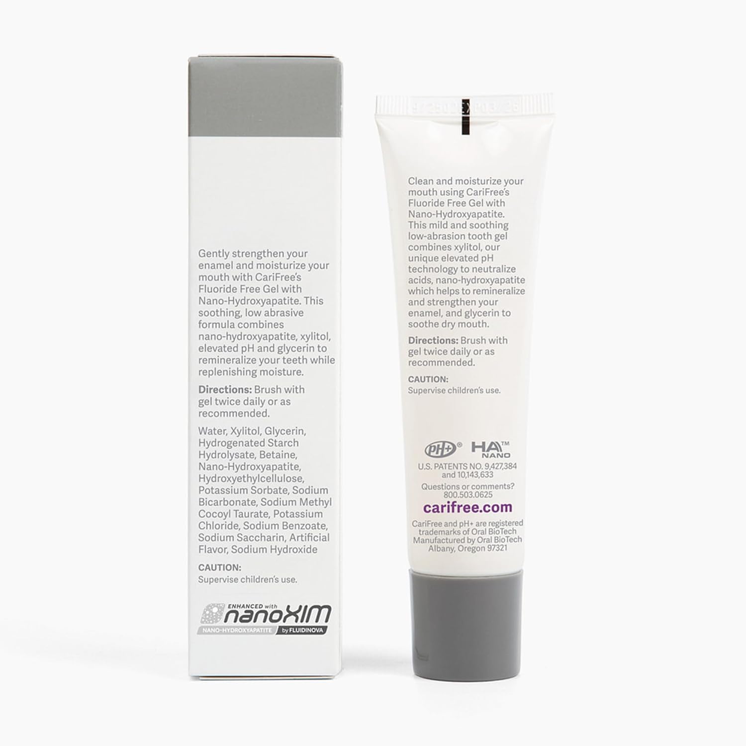 CariFree Fluoride Free Gel, Sweet Grape Flavor, Nano Hydroxyapatite Toothpaste, Neutralizes pH, Freshens Breath & Moistens Mouth, Dentist Recommended for Oral Care, 2.3 Ounce