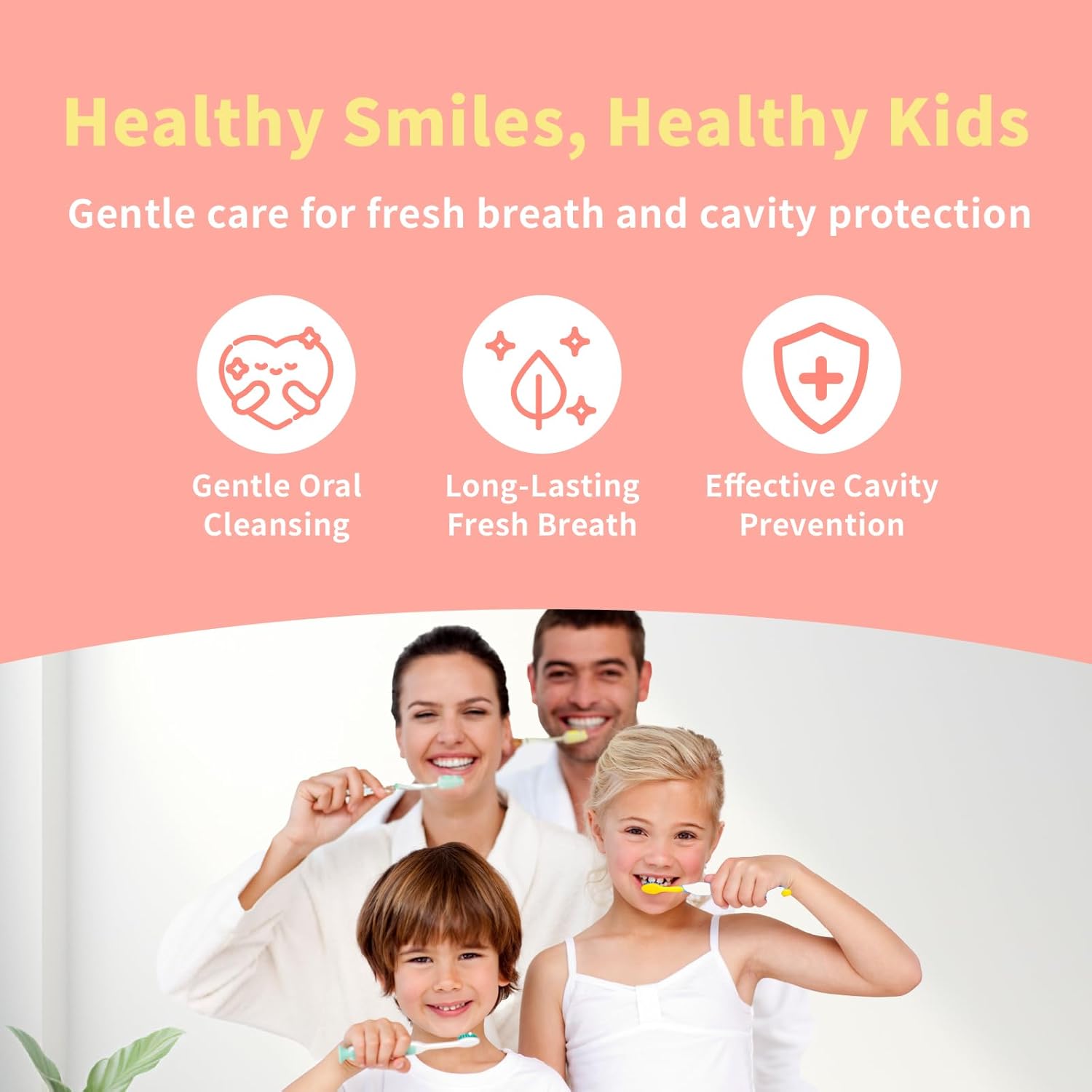 Mouth Spray for Kids Toddler Toothpaste Helper Fluoride Free Baby Toothpaste Cavity Protection Oral Care with Natural P113+ Antibacterial Peptide for Newborns to Age 12 (Watermelon)