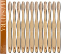Biodegradable and Eco-Friendly Bamboo Toothbrush 12-Pack - BPA Free Soft Bristle - Dentist-Approved and All-Natural Toothbrush with Logo Etched on Handles by Plus Ultra
