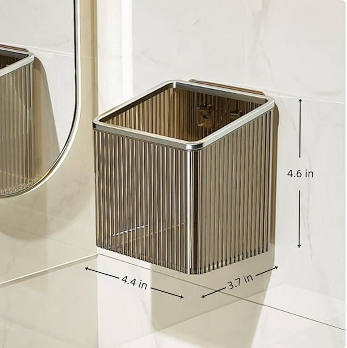 2 Pack Wall Toothbrush Holder for Shower Adhesive Shower Holder for Tooth Brush,Electric Toothbrush,Toothpaste,Razor,Makeup Brush,Hanging Wall Storage Organizer Bucket(Grey)