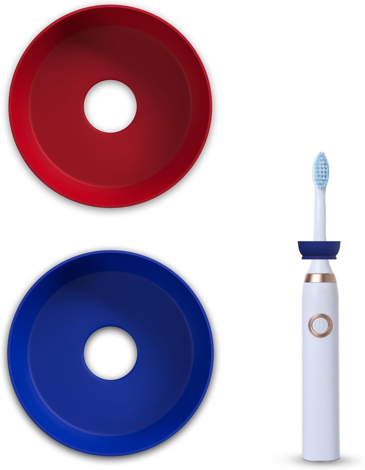The Drip Dodger Electric Toothbrush Drip Guard (Pack of 2) – Adjustable Silicone Ring to Keep Charging Base Clean – Fits Oral-B, Sonicare & More – Dishwasher-Safe - Stops Paste & Water Mess
