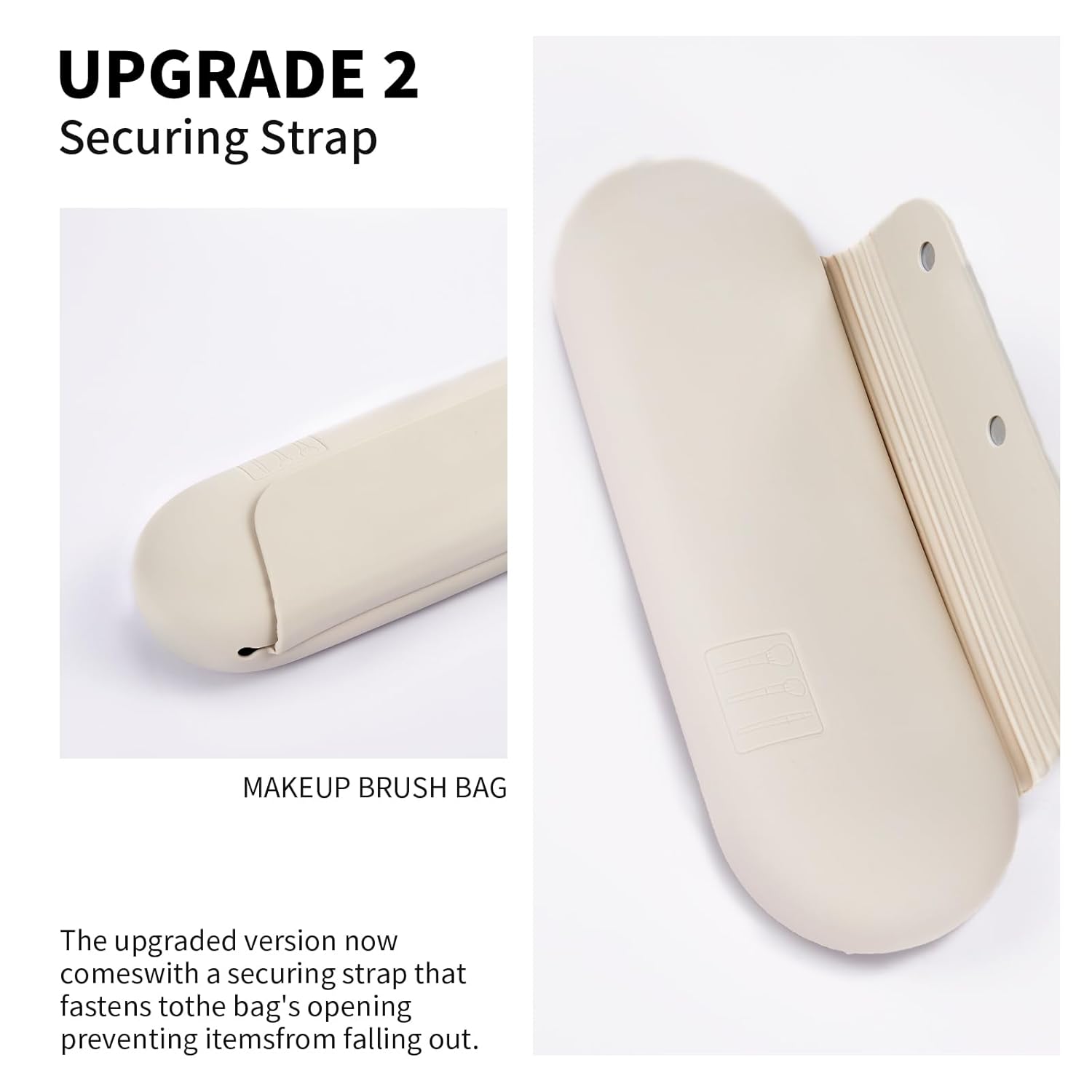 2 IN 1 Silicone Makeup Brush Holder with Beauty Make Up Sponge Case：Soft Portable Cosmetic Face Brushes Holder with Upgrade Anti-Fall Out Magnetic Closure - Starlight