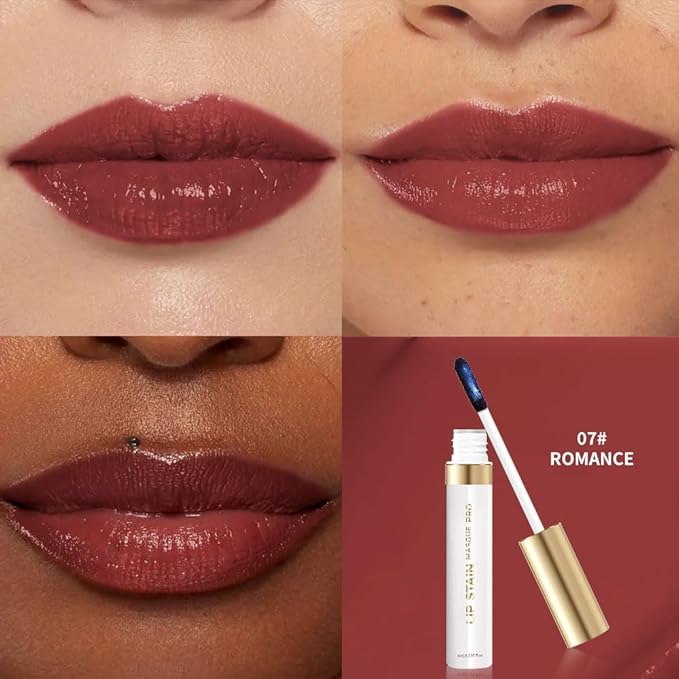 Lip Stain Peel Off – Wipe-Off Lip Stain Tattoo | Long Lasting Waterproof Lip Tint, High-Pigment Matte Lip Color, Smudge & Transfer Proof Lip Stains Masque, Kiss-Proof All-Day Lip Makeup 07#