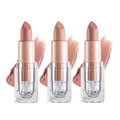 3PCS Matte Nude Lipstick Set Velvet Lip Gloss Non-Fading Non-Sticky Cup Nude Lipstick Matte Lip Stain Long Lasting Waterproof Lipstick for Women Girls Daily Lip Makeup - Set A