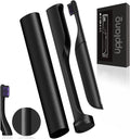 Electric Toothbrush, Portable Travel Sonic Toothbrush with Protective Case USB-C Rechargeable, Neutral Comfort Bristles, Waterproof, Smart Timer, Compact for Daily Use (Black)
