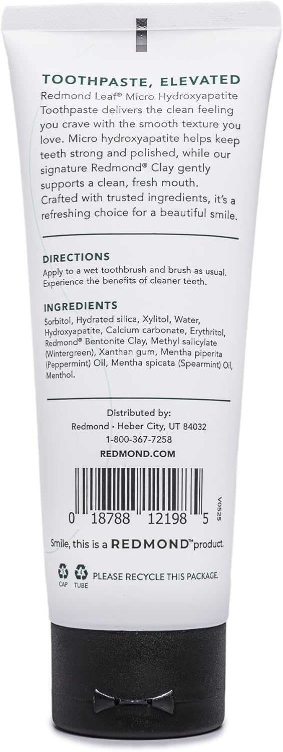 REDMOND Leaf Micro Hydroxyapatite Toothpaste Tube (Wild Mint)
