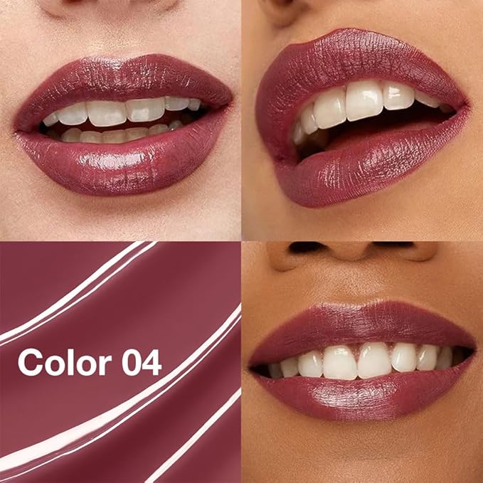 Tinted Lip Balm Moisturizing Lipstick, Mauve Hydrating Lipstick for Women, 24 Hour Long Lasting Moisturization Lip Gloss Stain Makeup, Lightweight Non Greasy Moisturizer Lips, 04