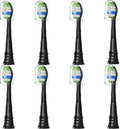 Replacement Toothbrush Heads Compatible with Philips Sonicare ProtectiveClean 4100 5100 5300 6100 Electric Toothbrushes, W Replacement Head for Sonicare, Black, 8 Count