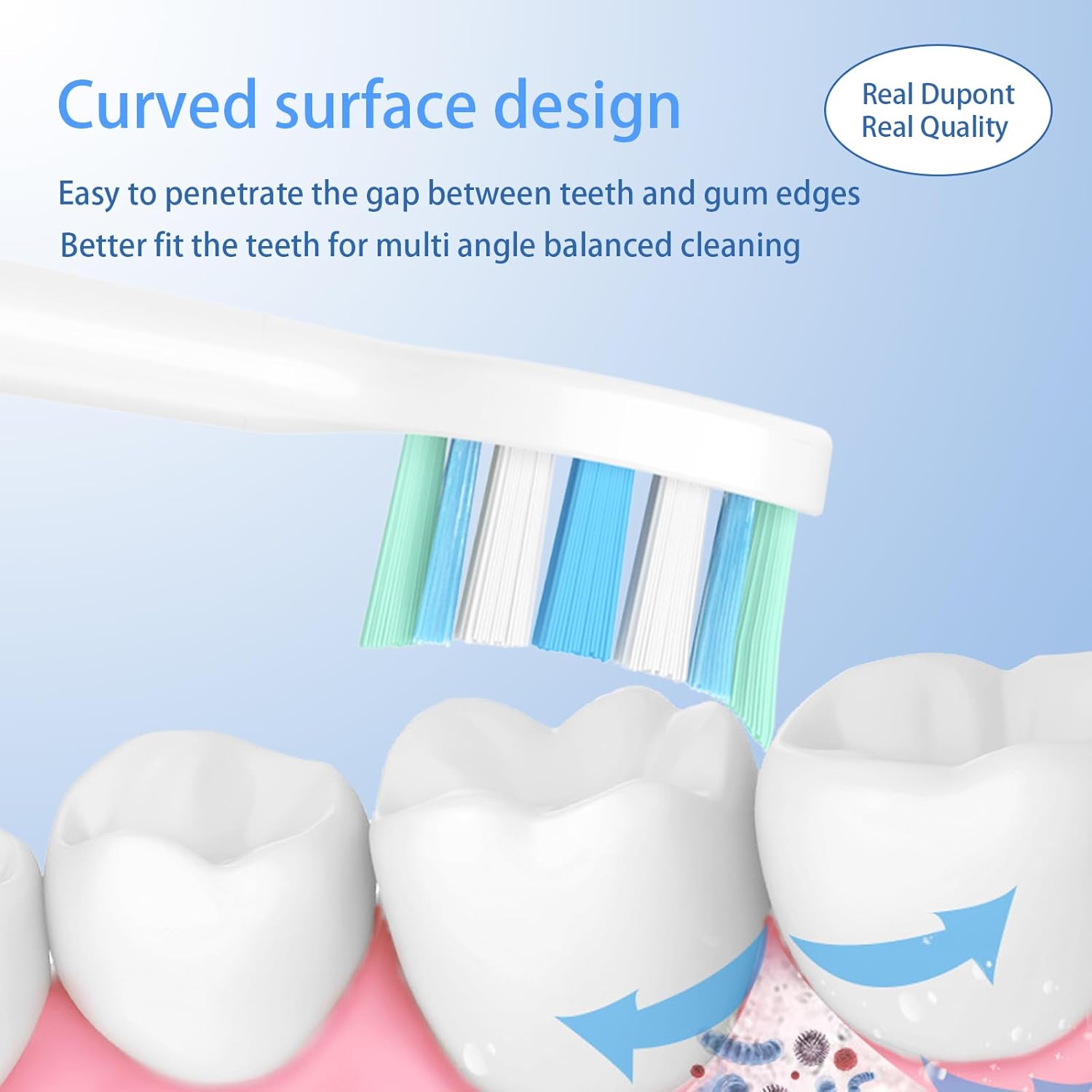 Replacement Toothbrush Heads for Philips Sonicare Replacement Heads, Electric Replacement Brush Head Compatible with Phillips Sonicare Electric Toothbrushes, 6 Pack