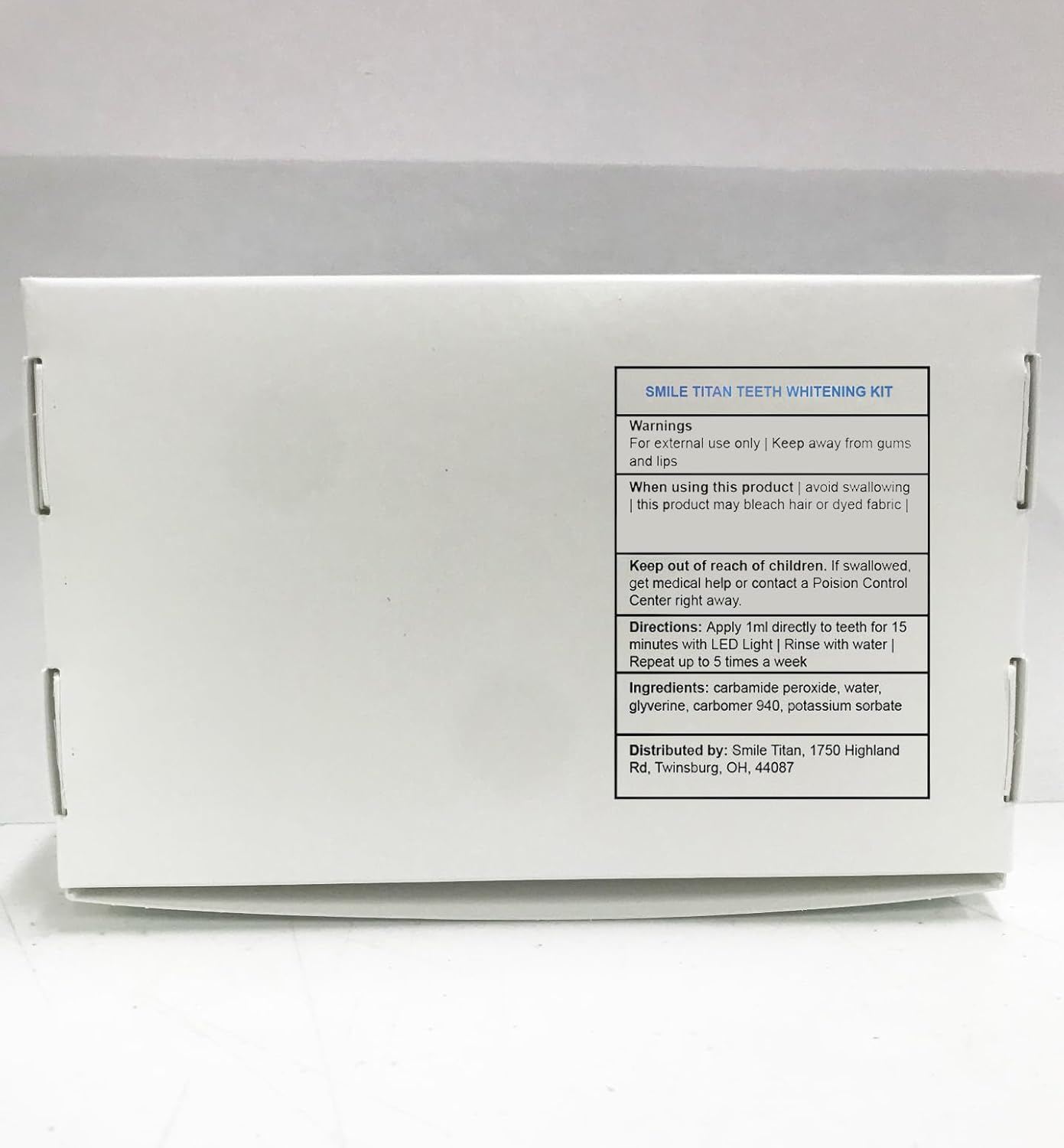 Teeth Whitening Kit with LED Light, 3 Carbamide Peroxide Teeth Whitening Gel Express Teeth Whitener. Remove Stains from Coffee, Smoking, Wine, Food (5 Piece Set)