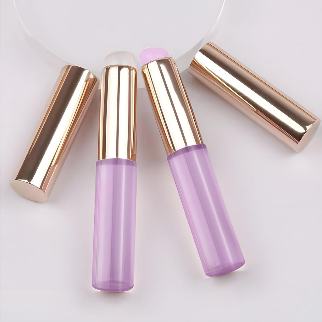 2pcs Silicone Lip Brush, Purple, Soft Silicone Material, Hygienic, Easy to Clean, Enhances Lip Care