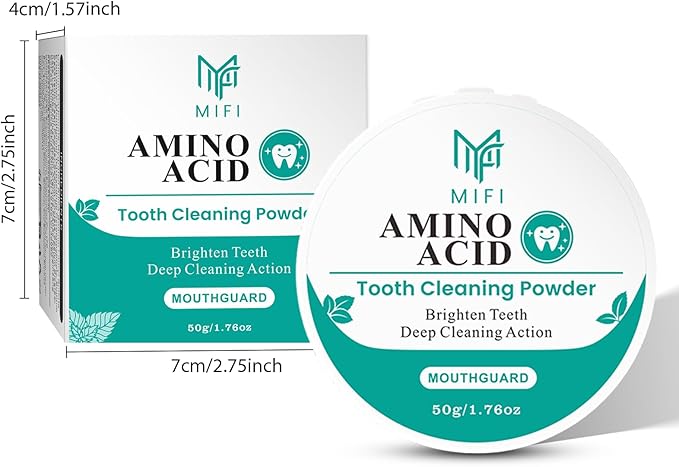 PEGO Adult Tooth Powder, Stain Remover for Teeth - Deep Cleaning Formula, Gentle & Non-Irritating, Effective Plaque Removal, Fresh Breath, Daily Oral Care for Adults (Amino Acid)