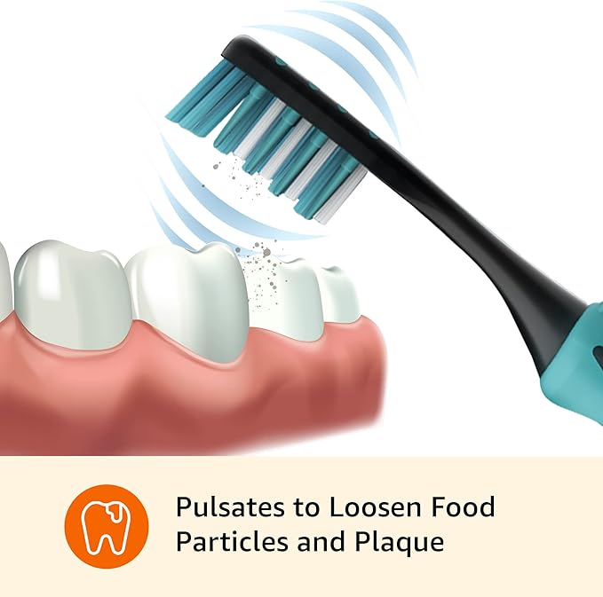 Amazon Basics Electric Toothbrush | Pulsating | Deep Cleaning | 2 Count