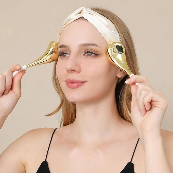 pfefe Cryo Sticks for Face, Ice Globes Cryo Globes for Facials, Esthetician Supplies Gifts, Unbreakable Stainless Steel Ice Roller Cooling Spa Balls with Storage Case