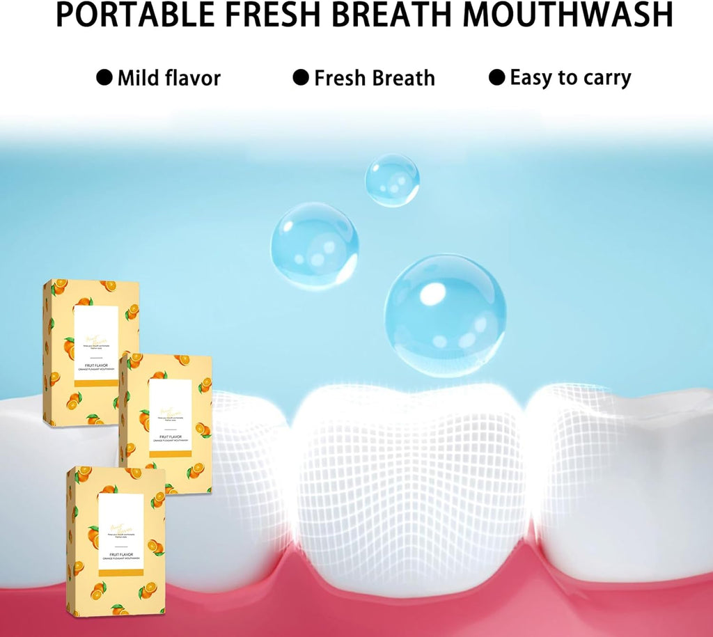60PCS Travel Size Mouthwash,Portable Mini Mouthwash,Long-Lasting Freshness Travel Mouth Wash for Oral Care A32